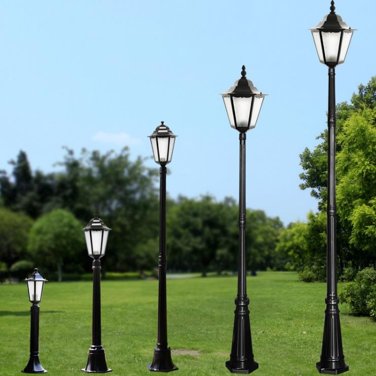 Aluminium Material Single Lamp Post Garden Post Lamp Lantern