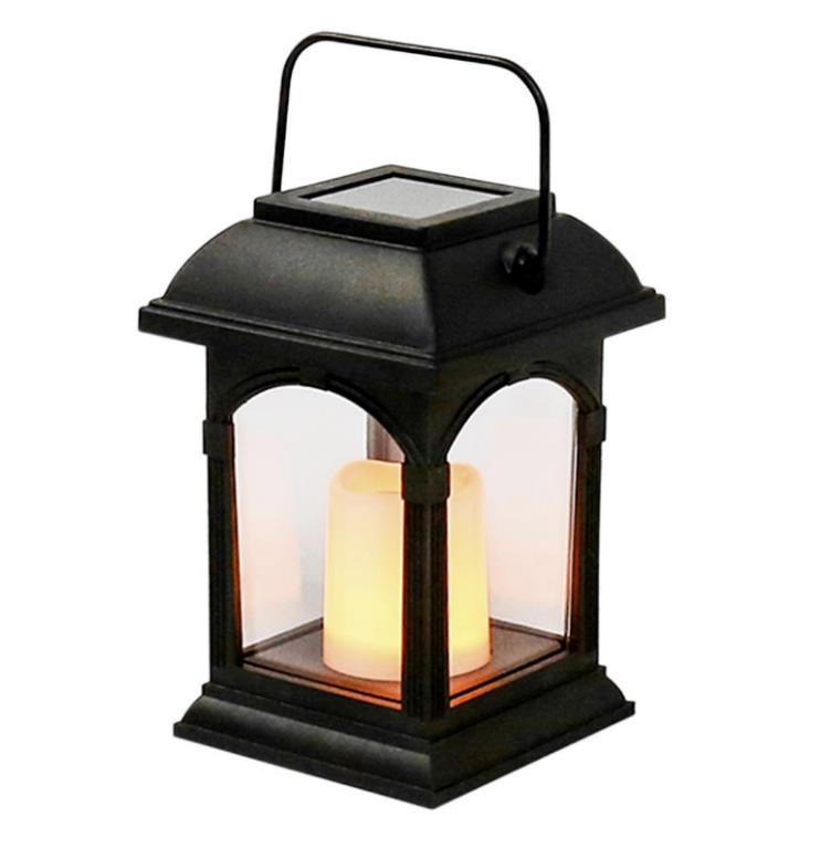 Qorraxda Power LED Candle Lantern Grave Memorial Light Lamp Yellow Christmas Hanging